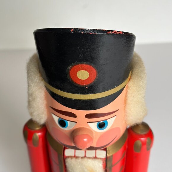 VTG ERZGEBIRGE King Nutcracker East Germany Hand Painted Wood 13.5" Christmas - Picture 8 of 10